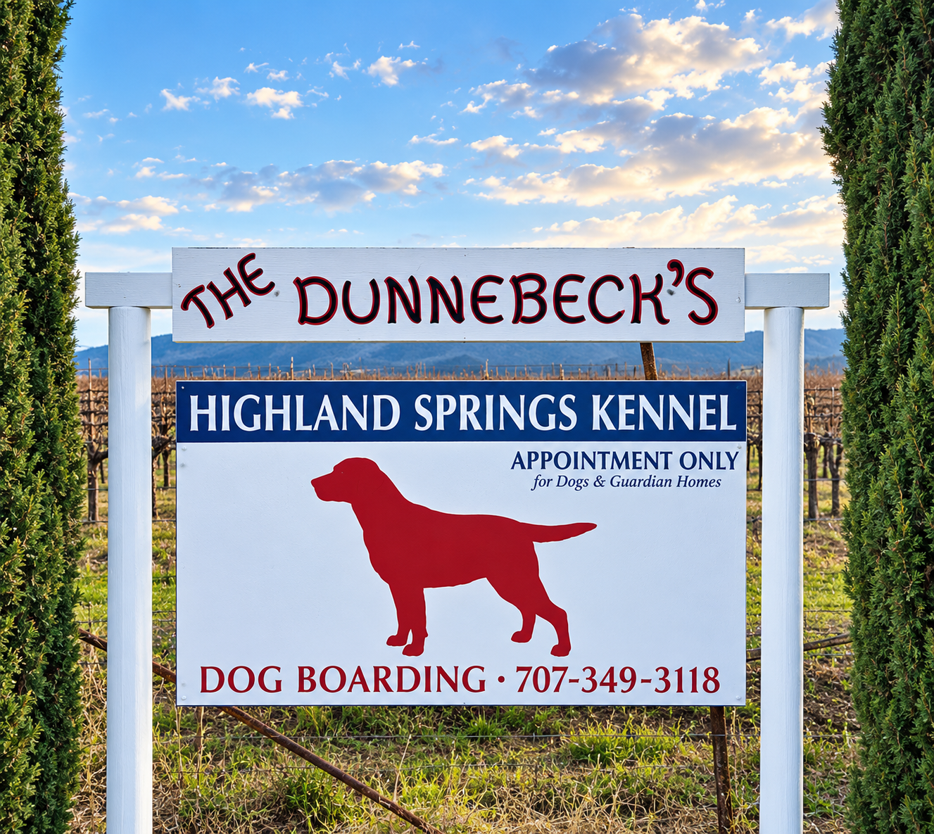Highland Springs Kennel sign
